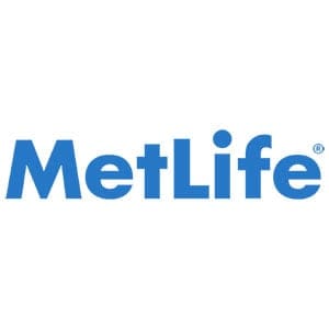 light blue metlife logo on white background