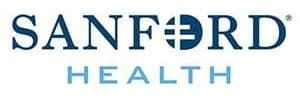 dark blue and light blue sanford health insurance logo